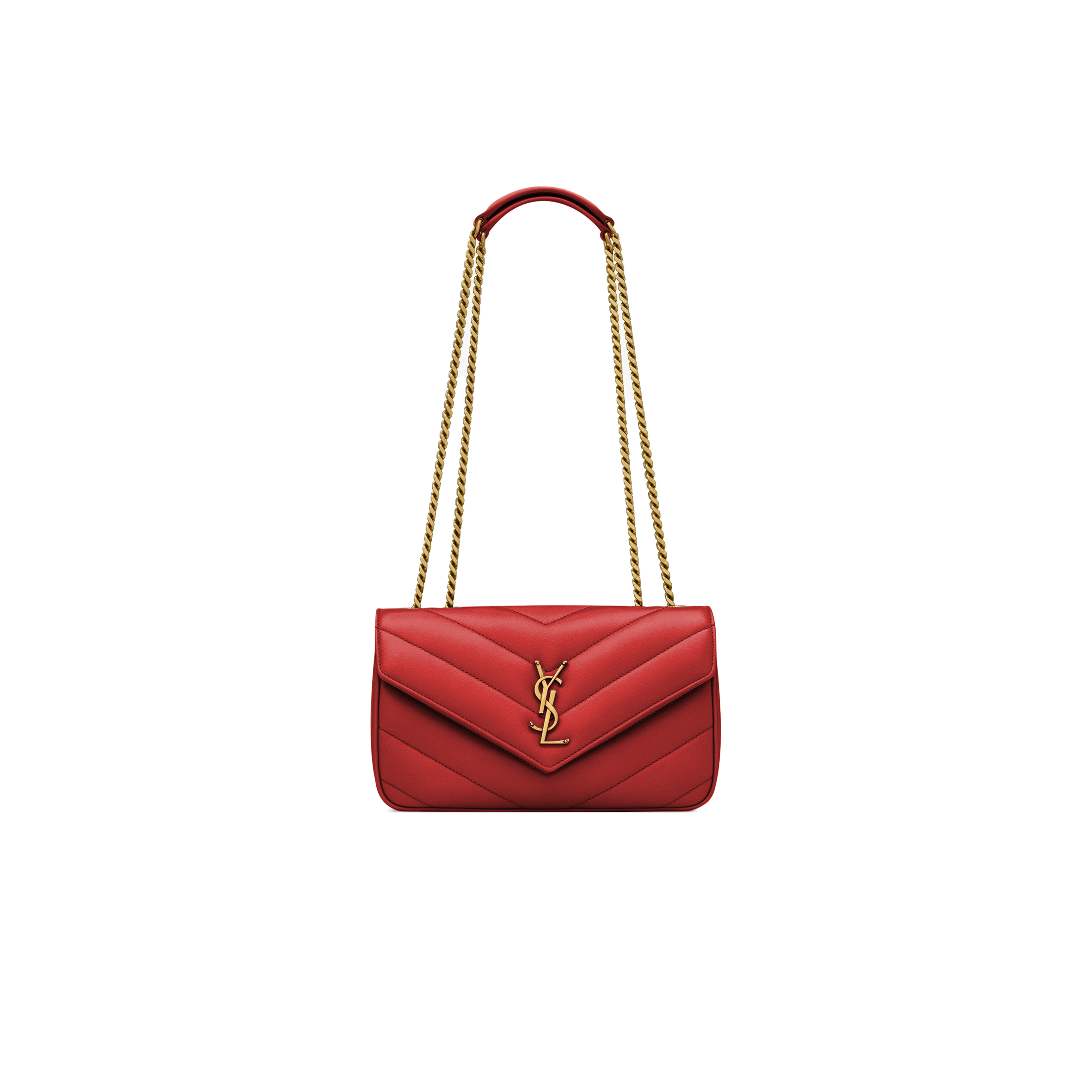 YSL LOULOU SMALL IN MATELASSÉ LAMBSKIN 801437 (24*14*6cm)